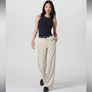 Vuori Women's Cream Wide-Leg Trousers